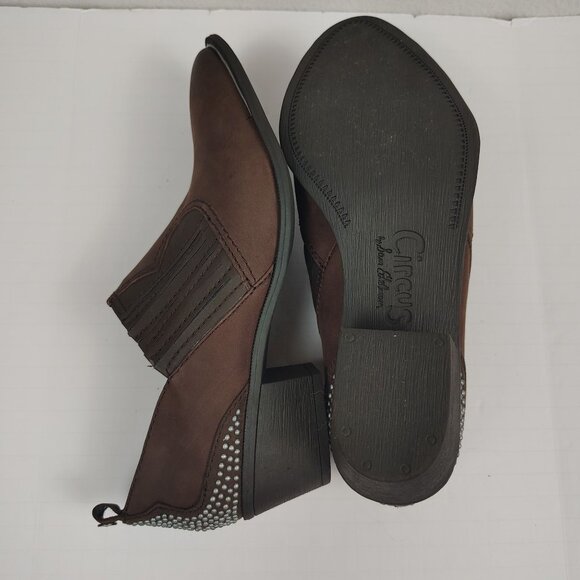 Circus by Sam Edelman Halton Western Booties Womens 8.5 Leather Boot - Picture 6 of 11